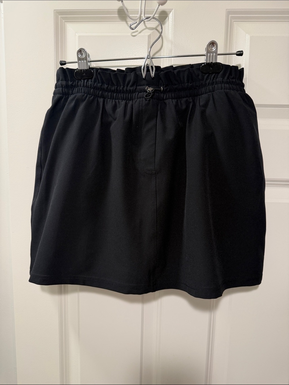 SPANX Black Elastic Waist A-Line Skort
